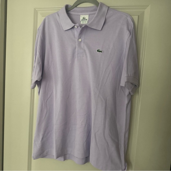 Lacoste Men’s Classic Fit Short Purple Short Sleeve Polo Shirt, size 6 (XL) - Picture 1 of 4